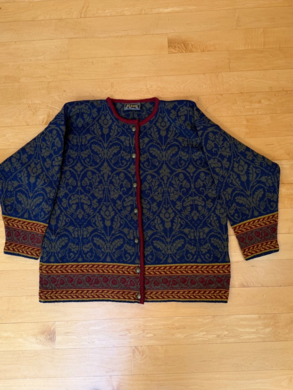 Women's XL Oleana Wool Cardigan from Norway